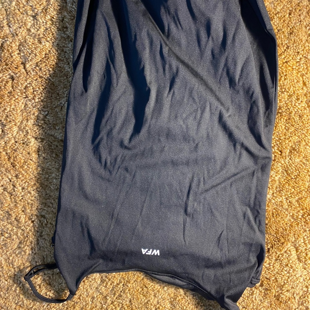 White Fox Active Black Drawstring Bag